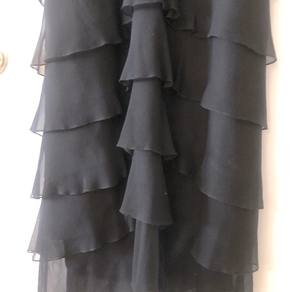 90s / Y2K Laundry dress womens 10 silk chiffon ruffled cocktail - Picture 3 of 12